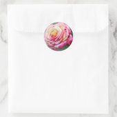 Sticker Rond Rose et rose jaune (Sac)