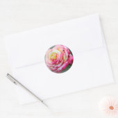 Sticker Rond Rose et rose jaune (Enveloppe)