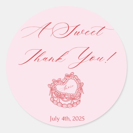 Sticker Rond Rose et rose moderne  (Devant)