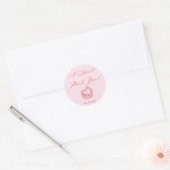 Sticker Rond Rose et rose moderne  (Enveloppe)