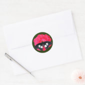 Sticker Rond Rose et Swallowtail (Enveloppe)