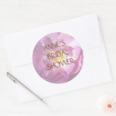 Sticker rond rose Fête des mariées classique (Enveloppe)