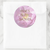 Sticker rond rose Fête des mariées classique (Sac)