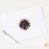 Sticker Rond Rose Fille Glitzy Sparkle Gold Zebra Parties scint (Enveloppe)