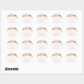 Sticker rond rose floral (Feuille)