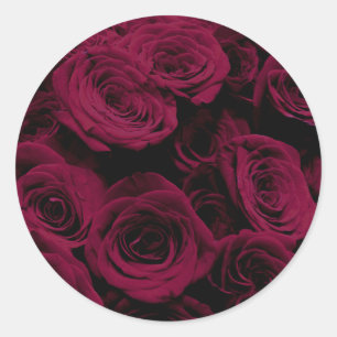 Sticker Rond Rose foncé magenta rouge bordeaux