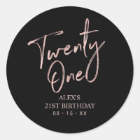 Rose gold 21e Anniversaire Cadeau Invité Merci Aut