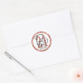 Sticker Rond Rose Gold 21ème anniversaire (Enveloppe)