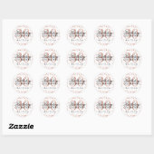 Sticker Rond Rose Gold 30e anniversaire Faux Parties scintillan (Feuille)