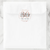 Sticker Rond Rose Gold 30e anniversaire Faux Parties scintillan (Sac)