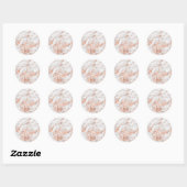 Sticker Rond Rose Gold Avec Marbre, Blank Modèle do-it-yourself (Feuille)