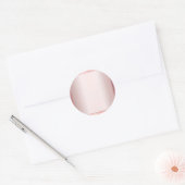 Sticker Rond Rose Gold Blank Modèle Ajouter votre texte Modern (Enveloppe)