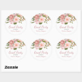 Sticker Rond Rose Gold & Blush Graduation Party Favoriser (Feuille)