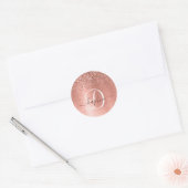 Sticker Rond Rose Gold brossé Parties scintillant métallique No (Enveloppe)