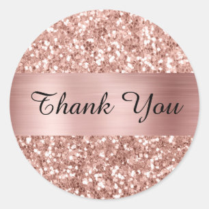 Sticker Rond Rose Gold Carré Paillettes Scintillement Bande de