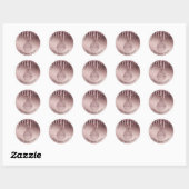Sticker Rond Rose Gold Drives Cakes & Sweets Cupcake Accueil Bo (Feuille)