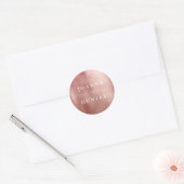 Sticker Rond Rose Gold Elegant Mariage de typographie (Enveloppe)