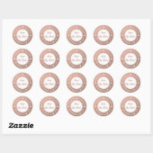 Sticker Rond Rose Gold Enregistrer la date (Feuille)