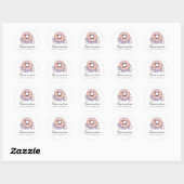 Sticker Rond Rose Gold et Lilac Parties scintillant Princesse Q (Feuille)