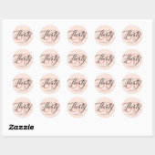 Sticker Rond Rose Gold Foil 30e anniversaire (Feuille)