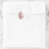 Sticker Rond Rose Gold Glitter Merci (Sac)