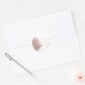 Sticker Rond Rose Gold Glitter Merci (Enveloppe)