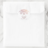 Sticker Rond Rose Gold Mandala Sweet 16 Merci (Sac)