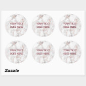 Sticker Rond Rose Gold Marbre blanc Modèle (Feuille)