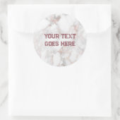Sticker Rond Rose Gold Marbre blanc Modèle (Sac)