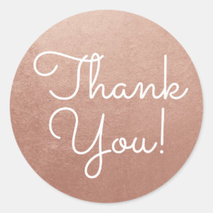 Sticker Rond Rose Gold Merci
