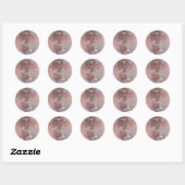 Sticker Rond Rose Gold Modern (Feuille)