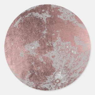 Sticker Rond Rose Gold Modern