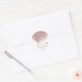 Sticker Rond Rose Gold Parties scintillant Enregistrer la date  (Enveloppe)
