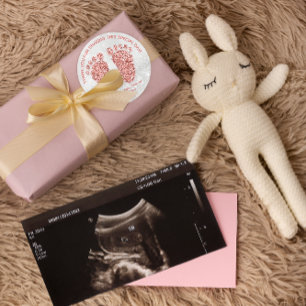 Sticker Rond Rose Gold Parties scintillant Pieds Baby shower Fa