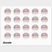 Sticker Rond Rose Gold Parties scintillant tendance salon de co (Feuille)