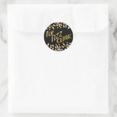 Sticker Rond Rose | Gold Pop Fizz Clink Celebration (Sac)