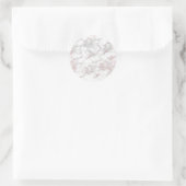 Sticker Rond Rose Gold Rose Marbre Moderne Chic Tendance Fête (Sac)