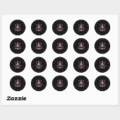 Sticker Rond Rose Gold Split Monogramme personnalisé T U W Y X  (Feuille)
