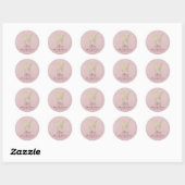 Sticker Rond Rose Gold Sweet 16 Anniversaire (Feuille)