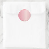 Sticker Rond Rose Gold Vierge Ajoutez Votre Texte Logo Monogram (Sac)