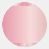 Sticker Rond Rose Gold Vierge Ajoutez Votre Texte Logo Monogram (Devant)
