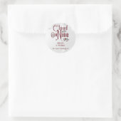 Sticker Rond Rose gothique Cloud Neuf Mariage Halloween (Sac)