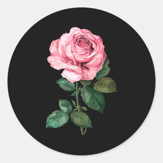 Sticker Rond Rose Graphic Premium Tri-blend (Devant)