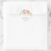 Sticker Rond Rose Green Foliage Première communion Baptême (Sac)