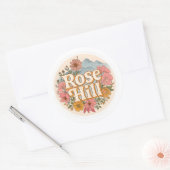 Sticker Rond Rose Hill (Enveloppe)