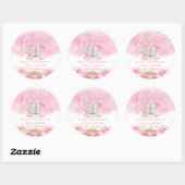 Sticker Rond Rose Il était une fois Princesse (Feuille)