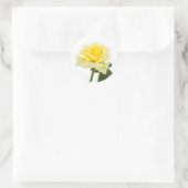 Sticker Rond Rose jaune (Sac)