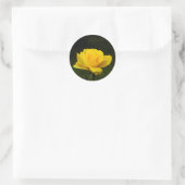 Sticker Rond Rose jaune (Sac)