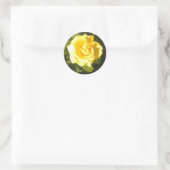 Sticker Rond Rose jaune (Sac)