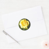 Sticker Rond Rose jaune (Enveloppe)